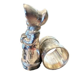 Napkin Ring Holder Victorian Girl Reproduction Meriden Britannia Co.